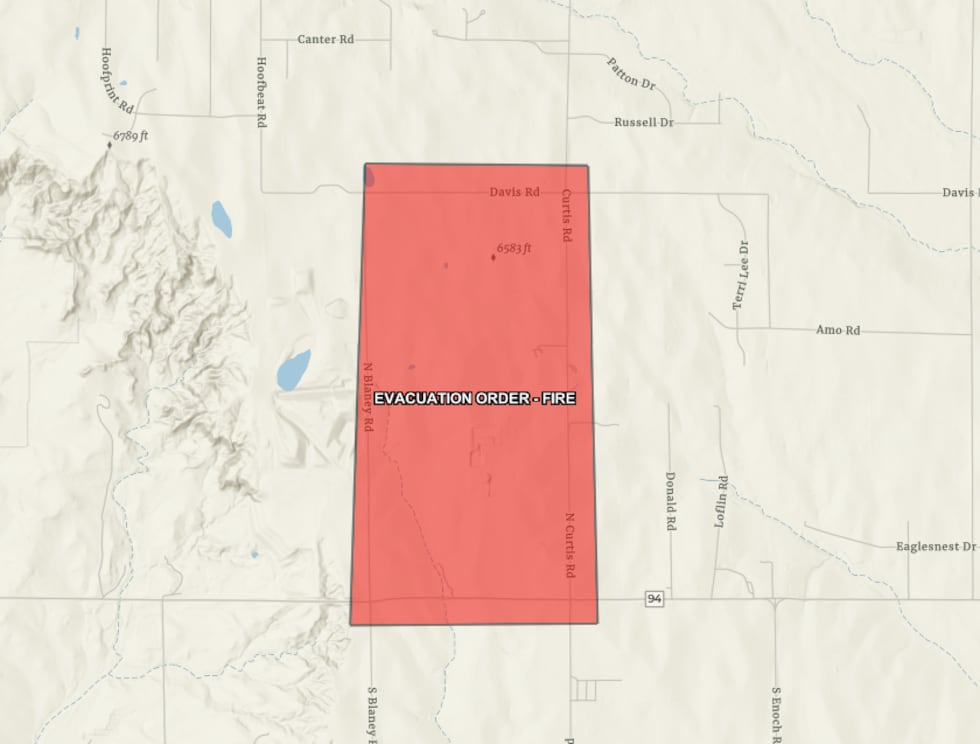 Evacuation order issued for fire near Curtis Road and Hwy 94