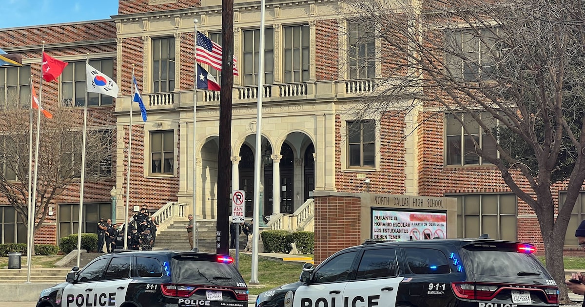 Large police presence at North Dallas High School blocks streets Tuesday morning