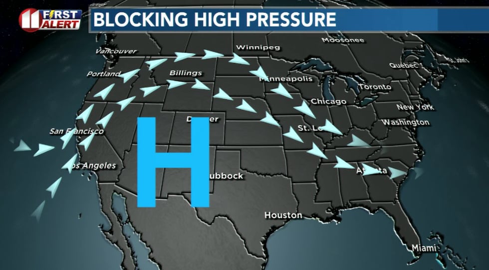 The approximate position which kept us dry and very warm through much of December.