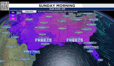 Tracking a cold weather advisory ahead of a hard freeze watch in Houston