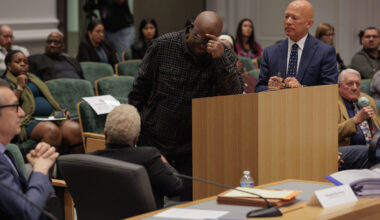 Edward Smith testifies at the posthumous hearing for his father, Tommy Lee Walker on Jan. 21, 2026. (Photo: Shelby Tauber for the Innocence Project)