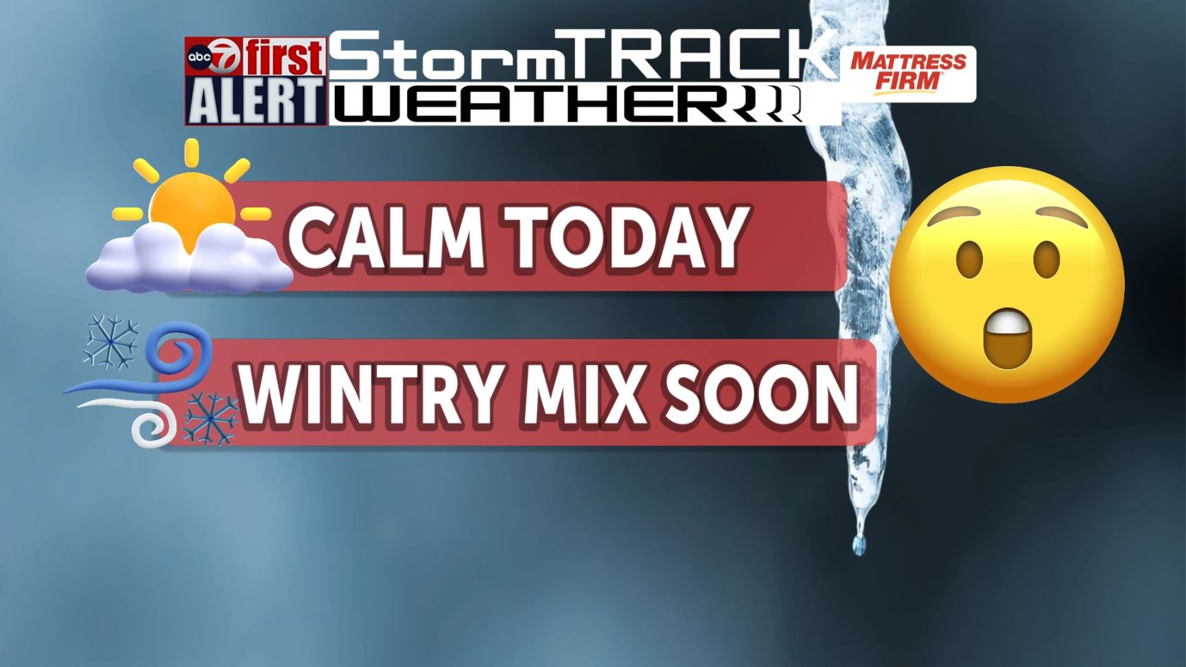 ABC-7 First Alert: Calm today, cooler temps and wintry mix soon