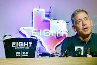 Former Dallas Cowboys quarterback Troy Aikman speaks about his new company EIGHT Elite Light...