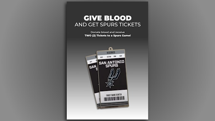 New year blood donations could net you 2 Spurs game tickets