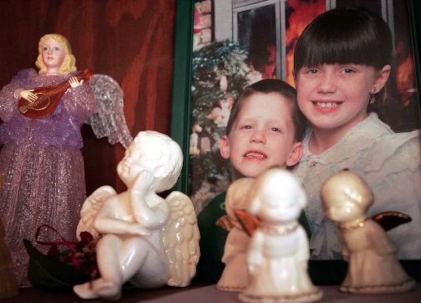 Ten years after Amber Hagerman's abduction and slaying, a photo of her and brother Ricky sat...