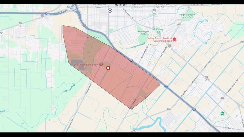 More than 2,000 AEP Texas customers in Harlingen are without power