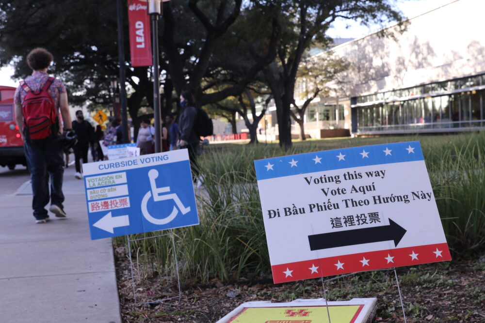 The University of Houston Student Center is a polling location for Harris County voters. 