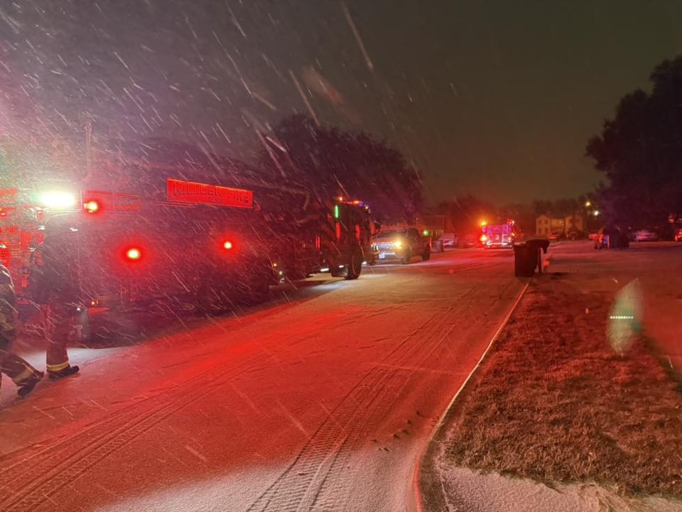 Fire in the 3400 block of Victoria Court in Killeen, Texas.