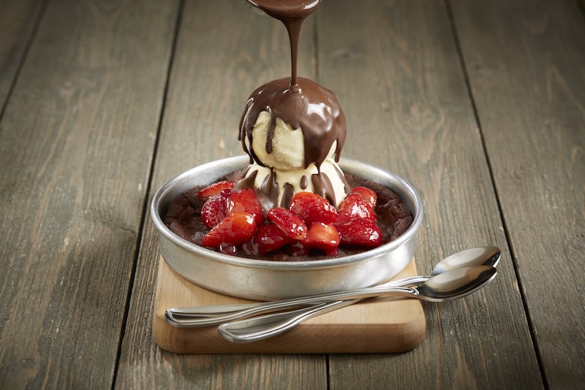 BJ's Restaurant & Brewhouse is serving up a chocolate pizookie for Valentine's Day with with...