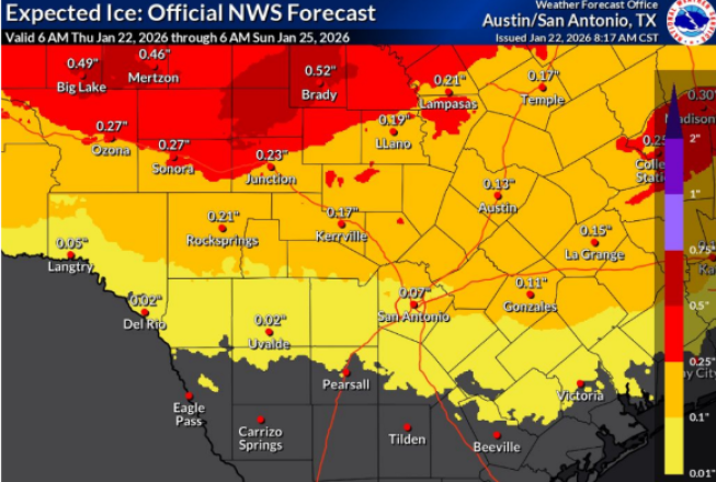 NWS: Wintry mix, freezing temperatures forecast for San Antonio, Hill Country