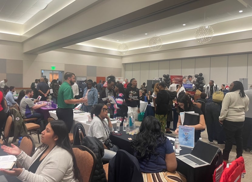 Job seekers and recruiters participated in the 2026 MLK Celebration Job Fair at the Briscoe...