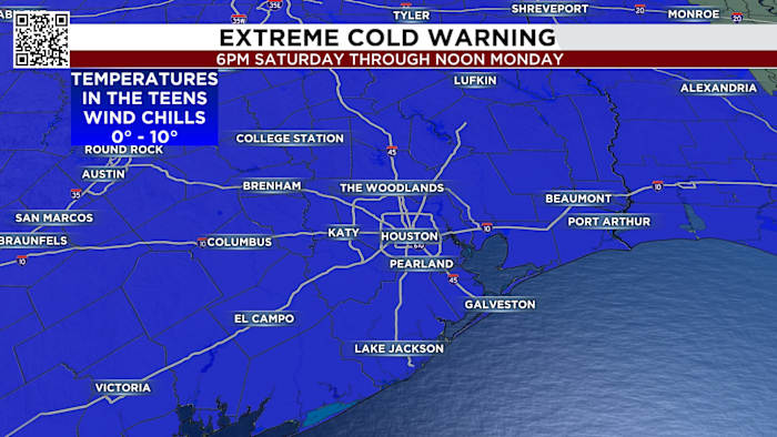 Thunderstorms and rain ahead of Ice & Winter Storm Warnings in Houston