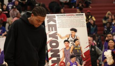 Utah Jazz guard Keyonte George honored by alma mater Lewisville prior to Friday’s matchup