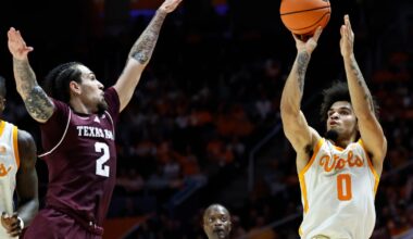 Jacari Lane, Texas A&M push No. 24 Tennessee to double OT but fall short on the road