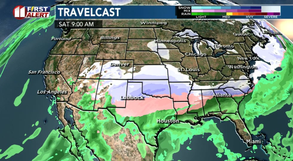An increasing chance of wintry showers heading into the weekend.