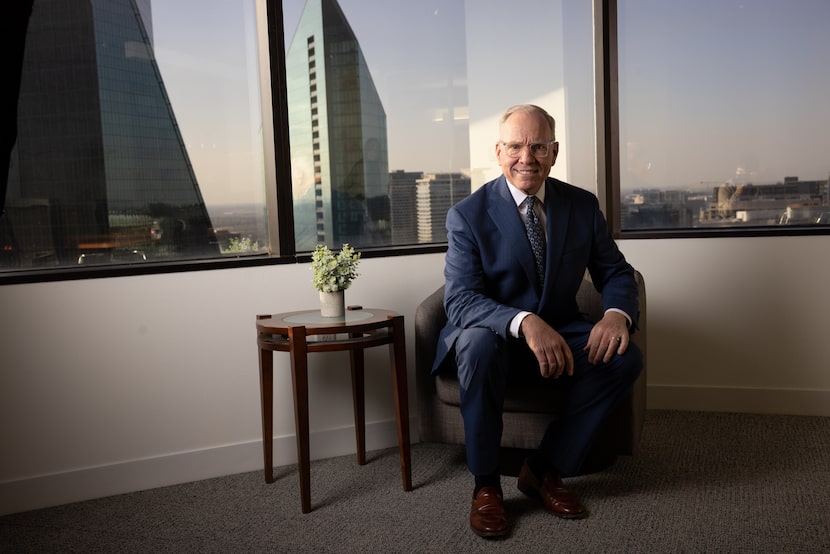 Brad Cheves, new president of the Dallas Regional Chamber, poses for a photo on Wednesday,...