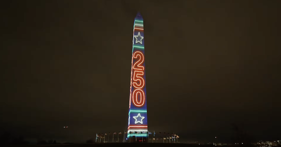 Dallas-Based 900lbs Helps Light Up America's 250th With Washington Monument Projection Display » Dallas Innovates