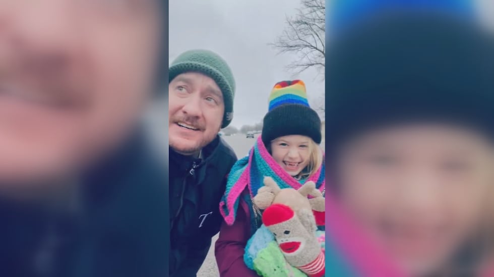 Daddy-Daughter Weather Team in Clifton