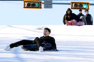 Leon Hernandez of Arlington had a thrill riding down Brown Boulevard at N. Collins Street in...