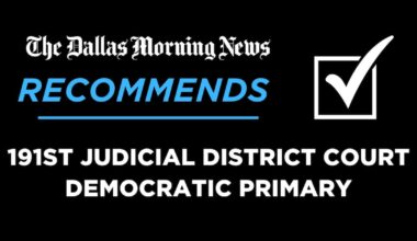 We recommend in the state 191st District Court, Democratic primary