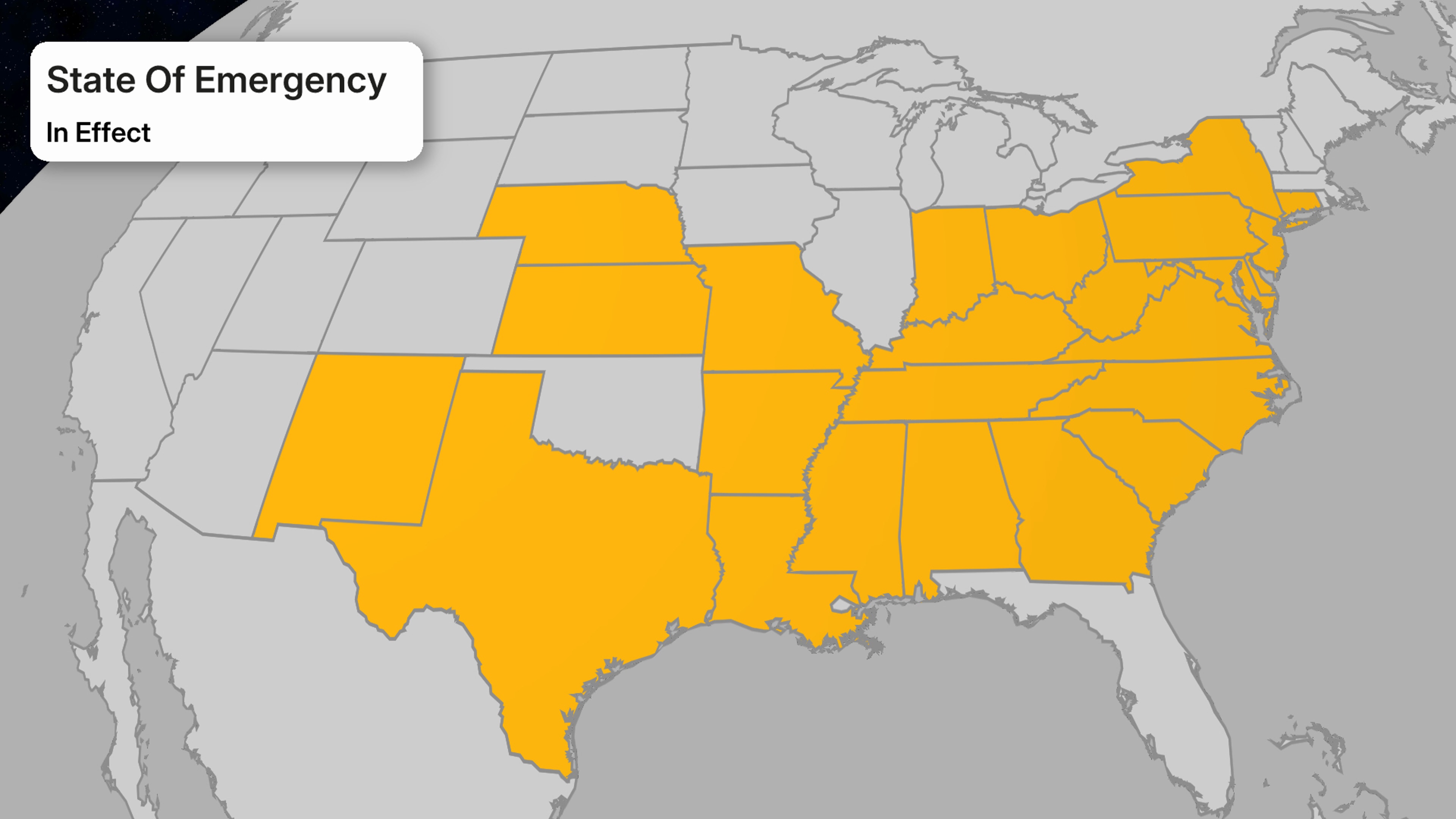 24 states have now officially declared a State Of Emergency due to Winter Storm Fern.