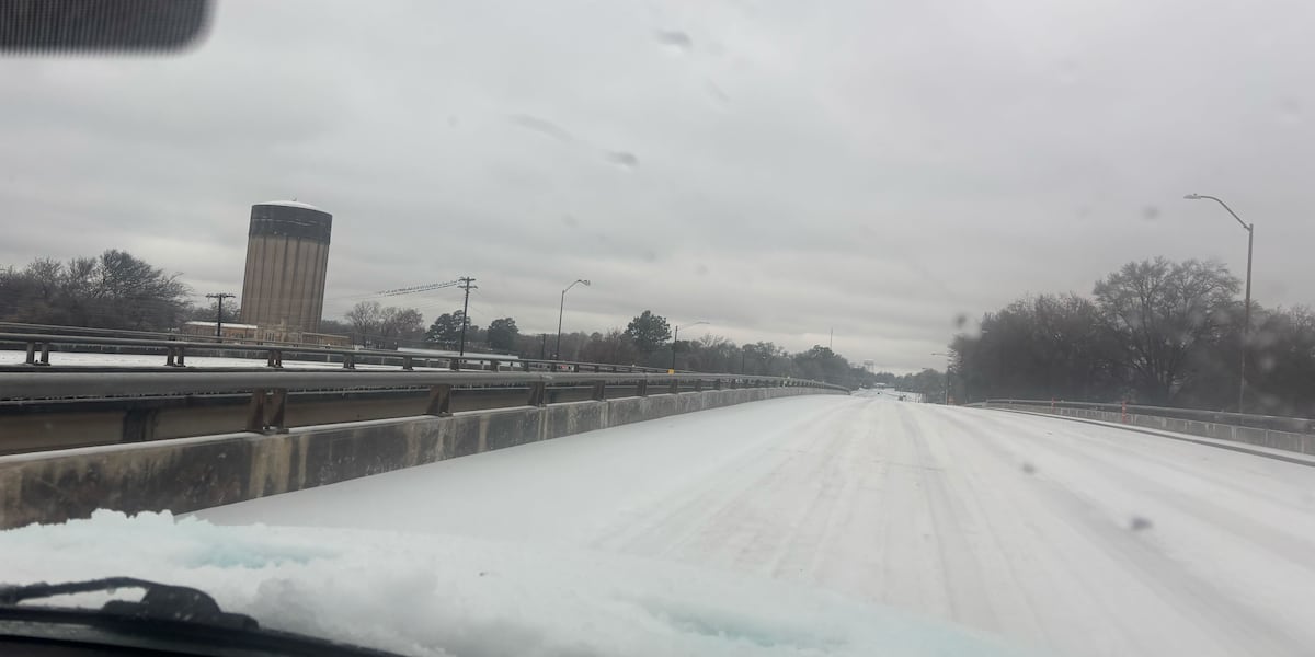 Icy conditions reported on most major roads in East Texas