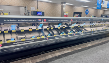 empty butcher's counter