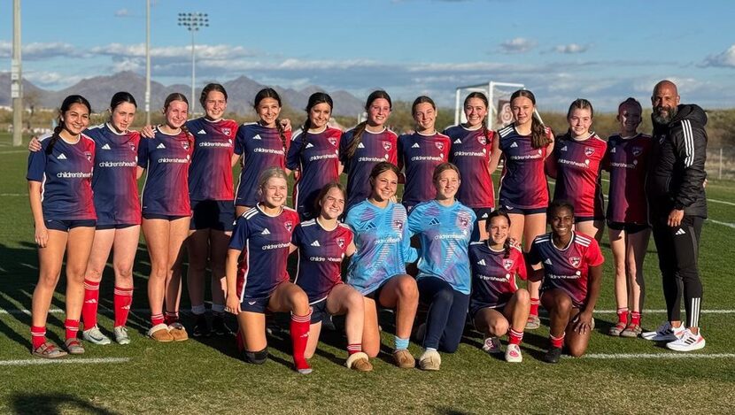 Elizabeth Angle (second row, third from left) played for Luis Ramos (second row, far right)...
