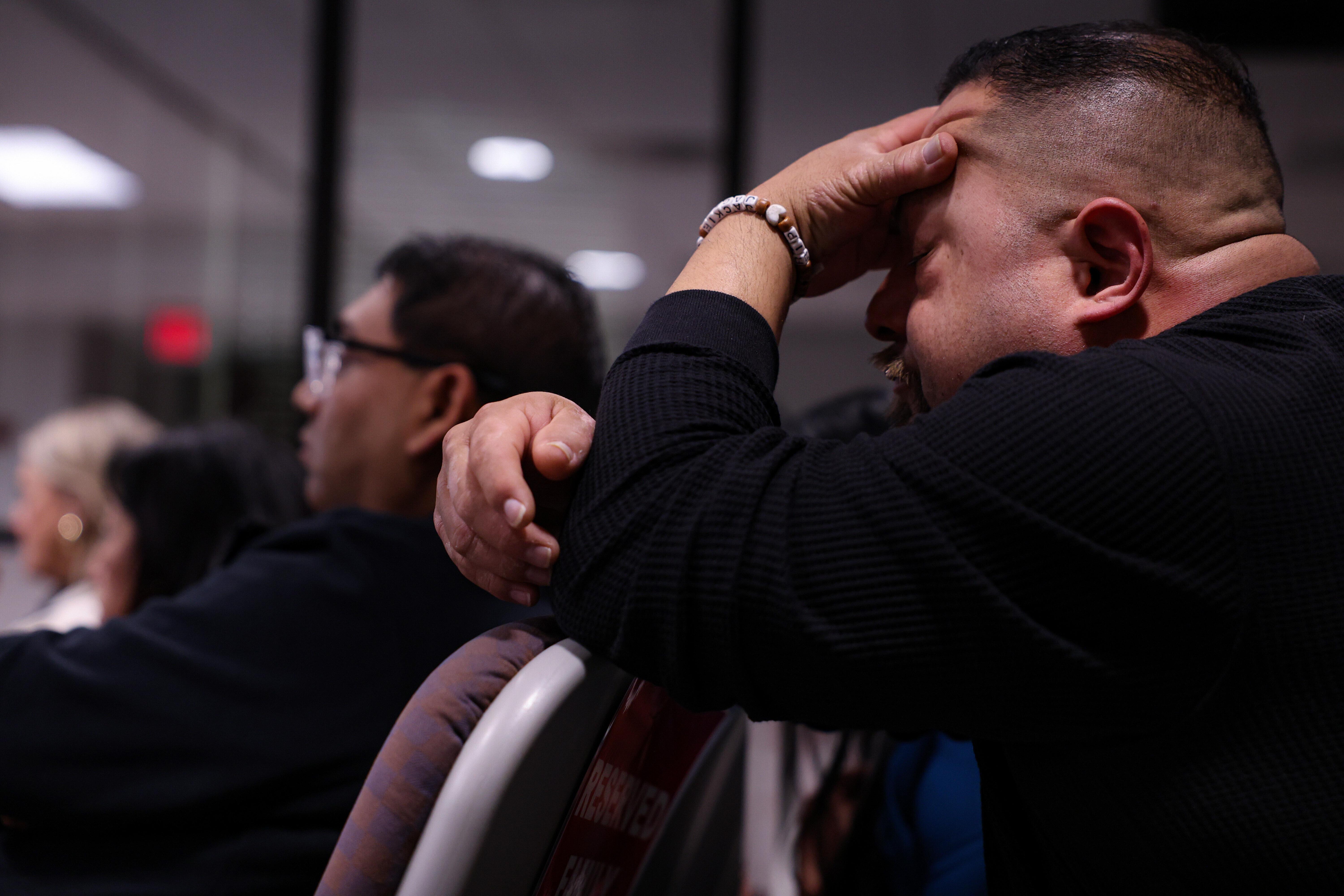 Javier Cazares listens to testimony during the 10th day of...