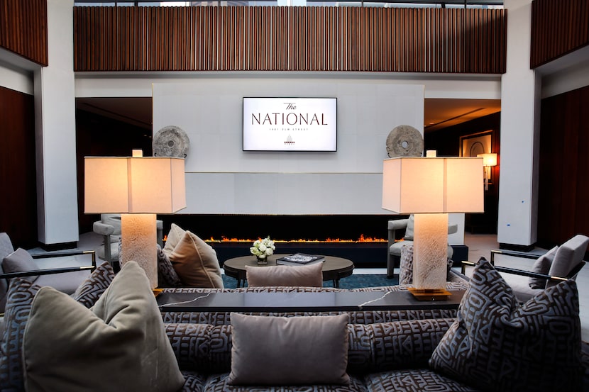 A residential lounge is pictured in The National, a 52-story Elm Street building which has...