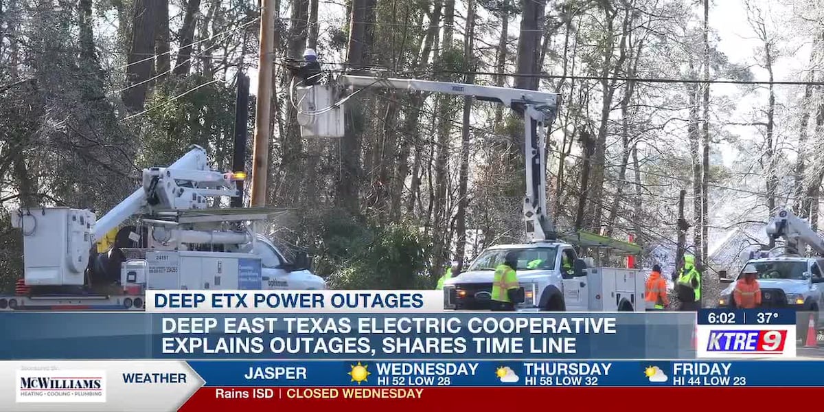 Thousands still without power for upwards of a week, Deep East Texas electric company explains why