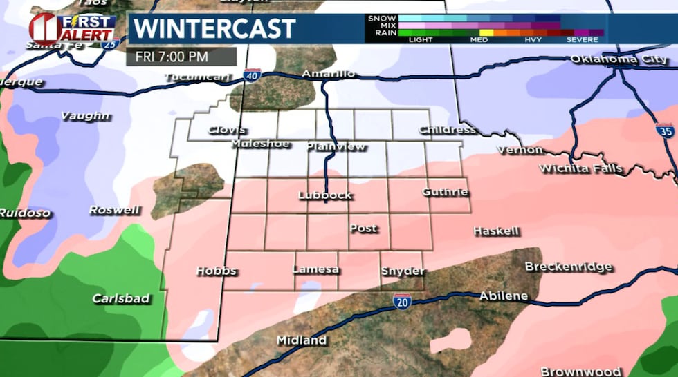 Wintry precipitation is likely to develop Friday.
