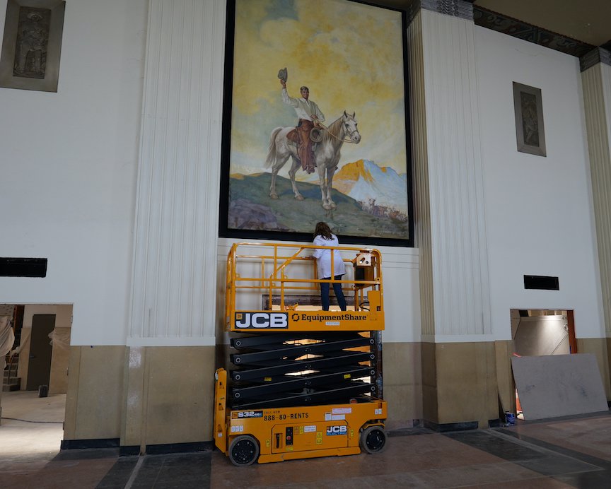 Will Rogers Portrait Restored at Fort Worth Coliseum