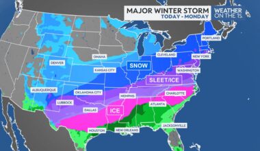 Precipitation types hitting the U.S. during the weekend winter storm. (Spectrum News)