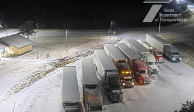 Road and highway conditions in San Antonio area, Hill Country during wintry weather