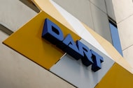 A DART logo is seen, Tuesday, Jan. 13, 2026, in downtown Dallas.