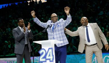 See photos as Mavericks honor franchise great Mark Aguirre, retire jersey