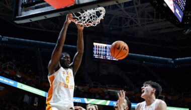 Tramon Mark scores 20, but Texas can’t keep up with Tennessee’s dominant paint presence