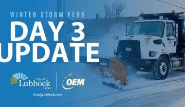 City of Lubbock plowing roads on Day 3 of storm response