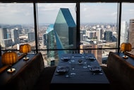Monarch, the new restaurant on the 49th floor of The National building in downtown Dallas,...