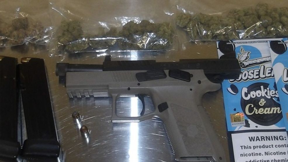 Marijuana and gun seized by El Paso police during a traffic stop. Dec. 24, 2025. Credit: EPPD