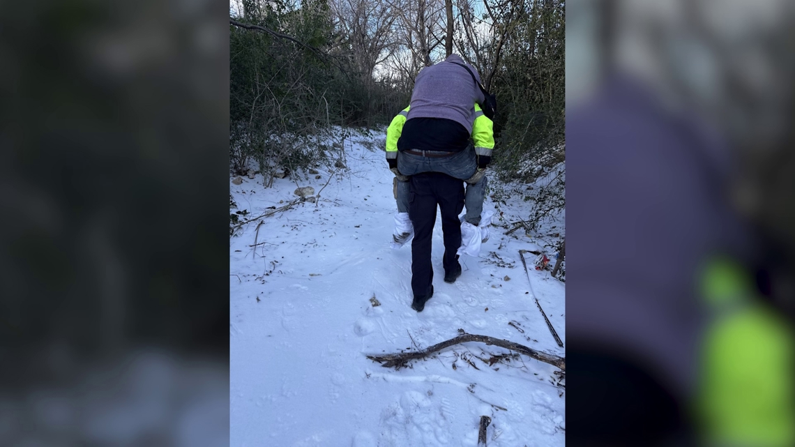 Fort Worth firefighters rescue man from frozen encampment