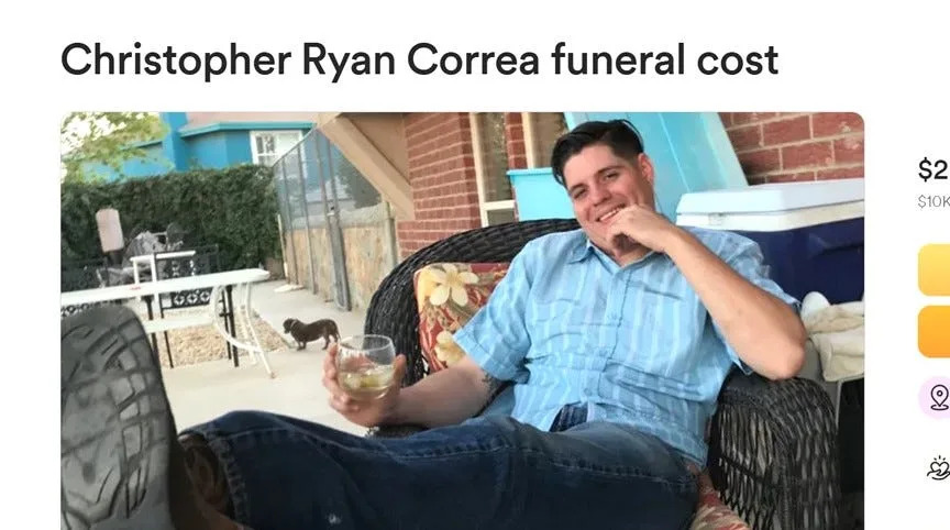 Christopher Ryan Correa, 35, who was killed in a shooting outside the 10-4 Oyster Pub on Pellicano Drive in the far East Side of El Paso, Texas, on Sept. 18, 2022, is seen on GoFundMe page created days after his death in 2022.