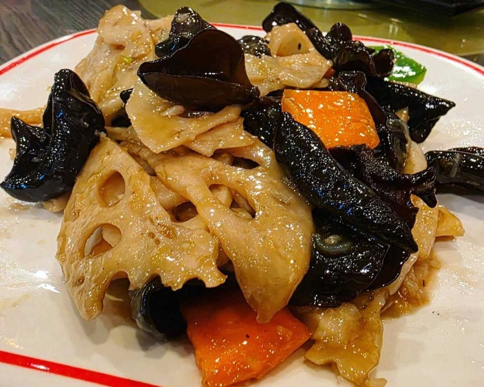 Bokee Chinese BBQ stir fried lotus root