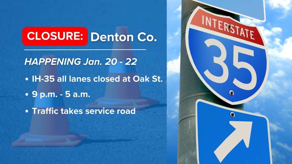 Overnight I-35E/I-35 shutdowns hit North Texas this week: Here's what drivers should know.