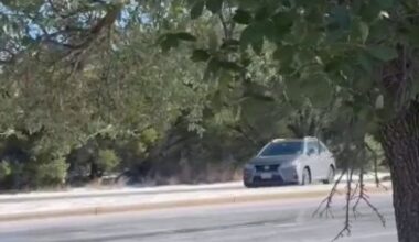 Austin weather: Video captures car spinning down icy road