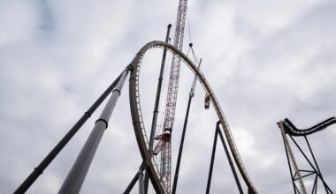 Six Flags Over Texas completes massive loop on record-breaking dive roller coaster
