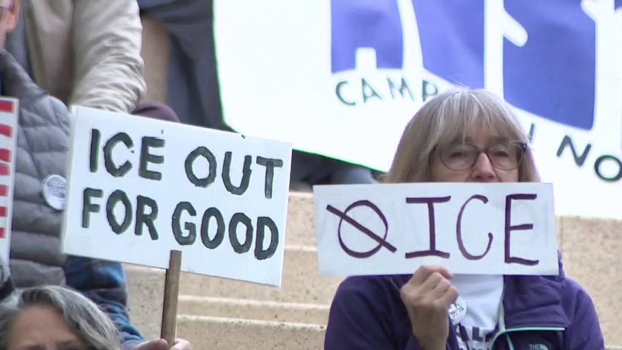 Anti-ICE protest in Austin