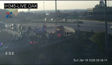 Spill involving pallets, oil and honey buns shuts down I-30 near downtown Dallas