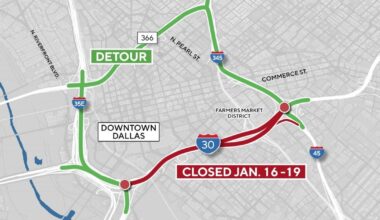 I-30 Canyon through Downtown Dallas to be closed to traffic this weekend, major delays expected